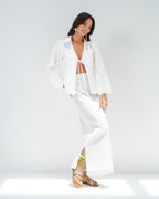 WHITE TASSEL SET